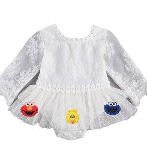 Elmo Dress Girl Sesame street Outfit Cookie Monster Clothes Dress